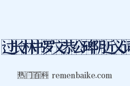 过长林书罗文恭公碑阴近义词是什么意思的图片